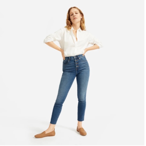Everlane Denim - Everlane The Vintage Skinny Jean Stretch High-Rise Skinny Button Fly 30 Ankle